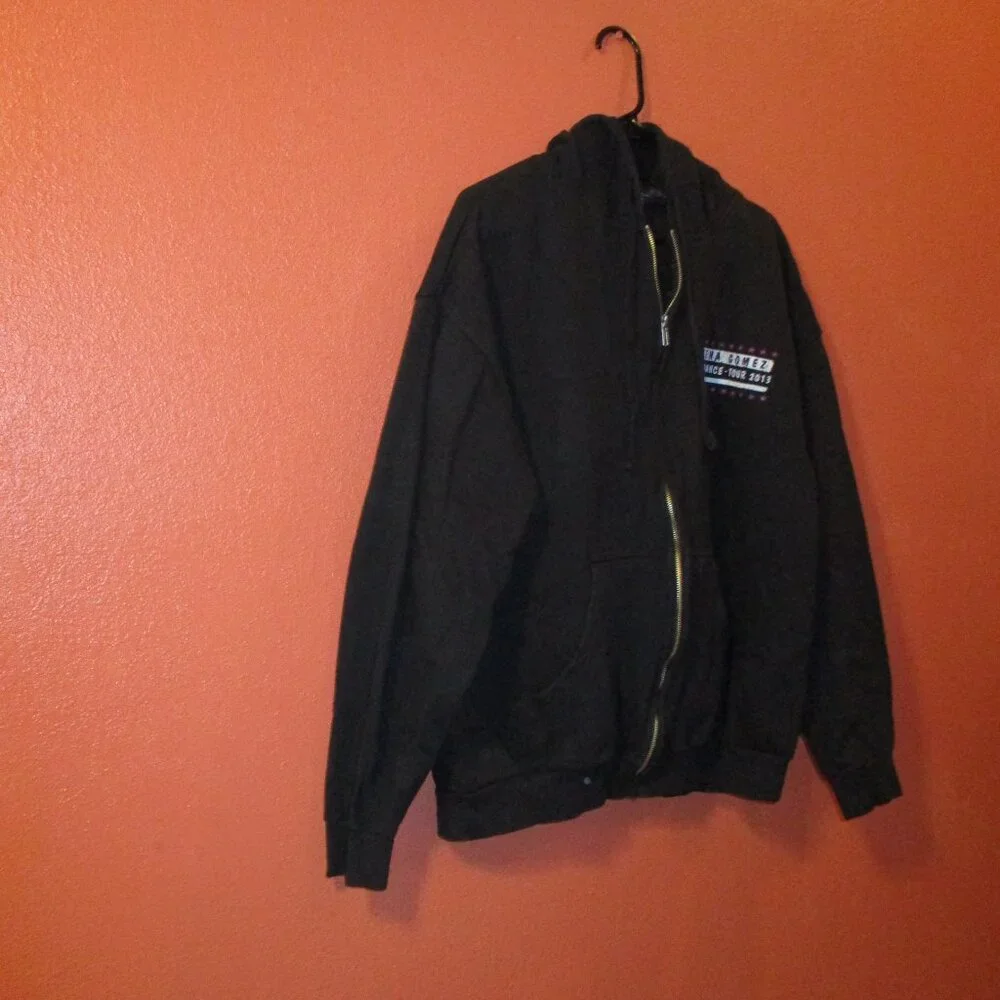 Salena Gomez Tultex Woman X Large Full Zip Pockets Graphic Concert Hooded Jacket - Picture 2 of 10